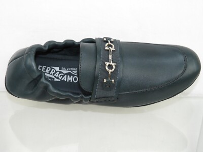 FERRAGAMO ASTURE GREEN LEATHER GANCINI BIT MOCCASIN DRIVING LOAFERS US 9 M FERRAGAMO ASTURE GREEN LEATHER GANCINI BIT MOCCASIN DRIVING  main image 2