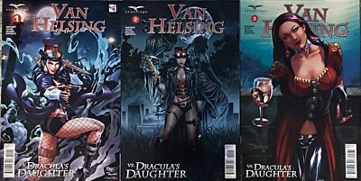 Van Helsing vs Dracula s Daughter Set #1-5    1-D, 2-A, 3-C, 4-C, 5-C Zenescope