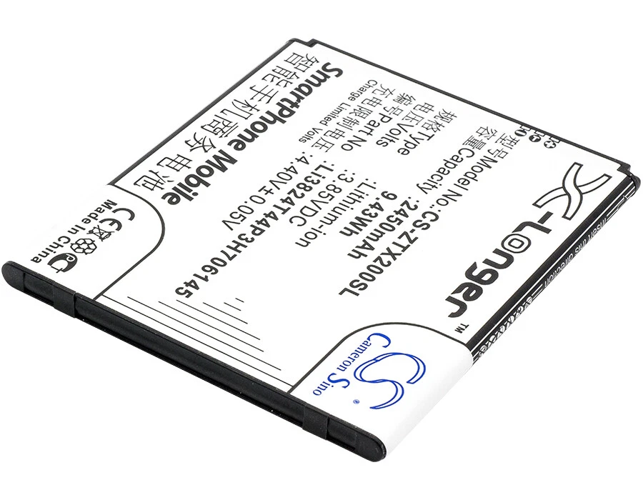 Batería móvil 2450 mAh para ZTE Z850;Grand X2;Grand X 2;P/N: Li3824T44P3H706145 Foto 3 de 4