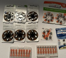 LOT OF Rayovac and poer one hearing batteries 72 pc out of date