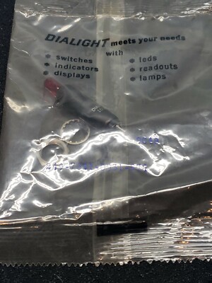 NEW Dialight 249-7841-1433-574 Neon Indicator Amber 105-125VAC 0.375'' Mounting