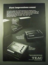1971 TEAC A-25, A-24 and A-23 Stereo Tape Deck Ad