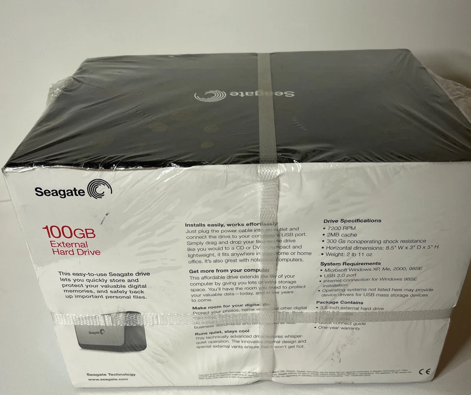 Seagate External 100GB 100 GB HDD HD Hard Drive- Factory Sealed-NEW. ￼ - Image 4 of 4