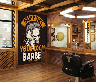 3D Haarschnitt Q6190 Barber Shop Tapete Wandgemälde Fototapete Selbstklebend Kay