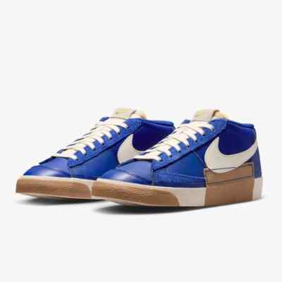 NIKE BLAZER LOW PRO CLUB FZ3083-400 Deep Royal Gum Light Brown Gold Multi Size