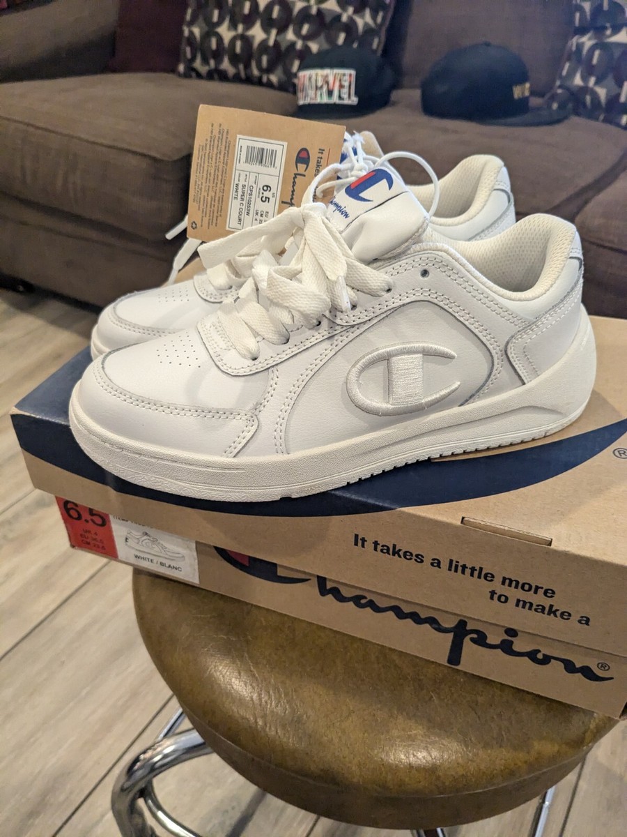 NEW Women's Champion Super C Court Leather Sneakers Shoes White Pick Size