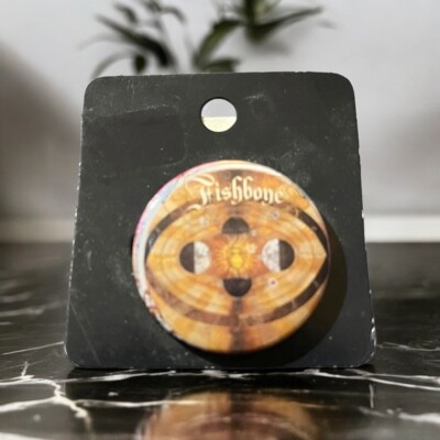 Vtg 1993 Fishbone Rock Music Band Give Monkey A Brain Album Art Back Button New