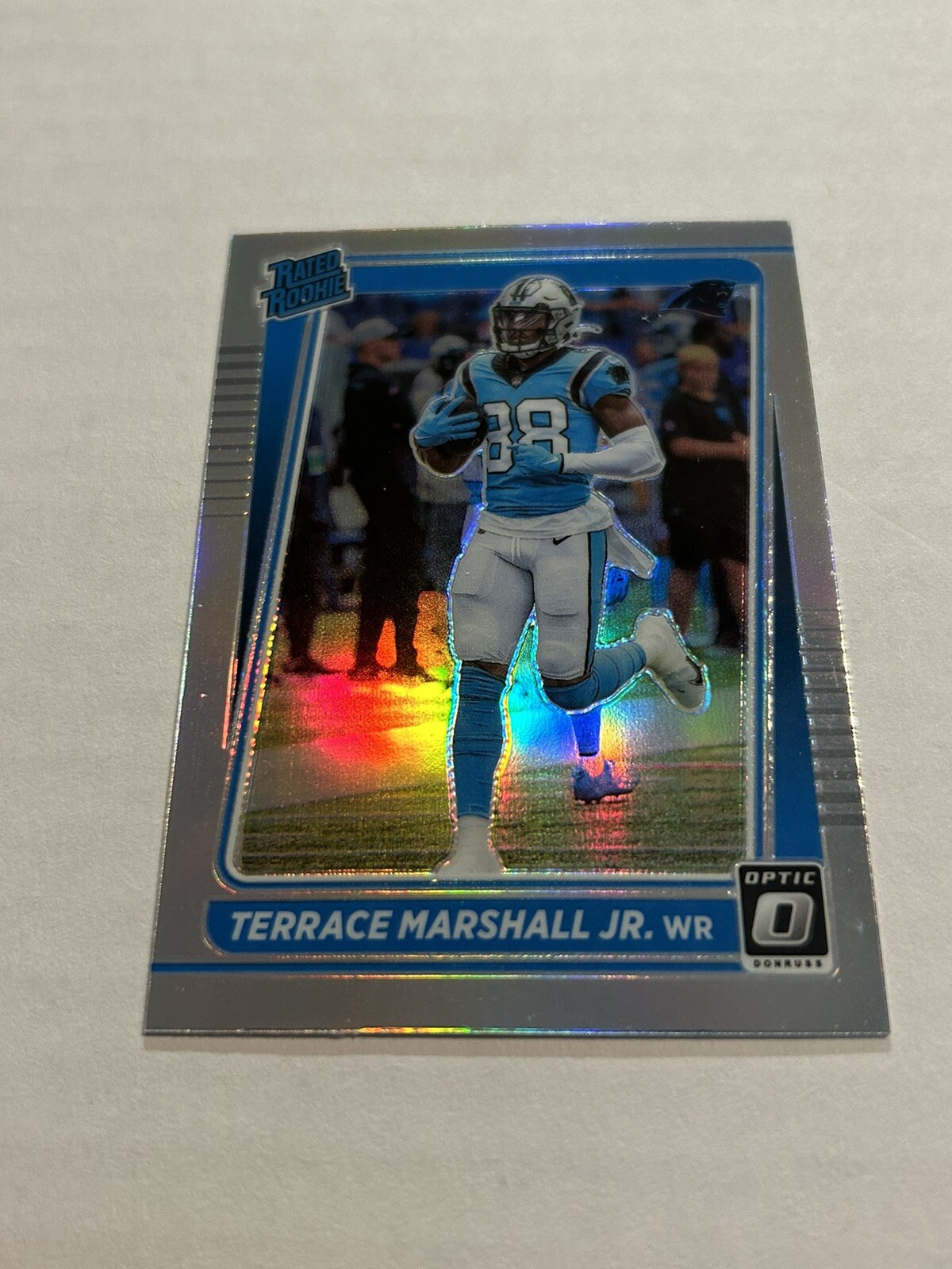 2021 DONRUSS OPTIC TERRACE MARSHALL JR #218 RATED ROOKIE SILVER HOLO PANTHERS SP
