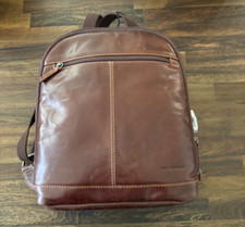 Jack Georges LEATHER "Voyager" BROWN Unisex CONVERTIBLE BAG