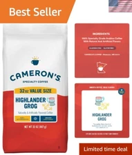 Cameron's Highlander Grog Coffee, 32oz - Handcrafted, Smooth & Flavorful