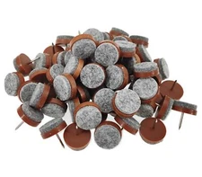 Furniture Felt Pad 40pcs Heavy Duty Nail-on Chair Slider 20mm 0.8" Brown