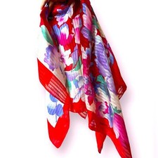 Balenciaga 100 Silk Scarf - Authentic sheer wrap