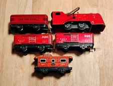 Marx Vanderbilt Commodore Red Wind Up New York Central Train Set WORKS