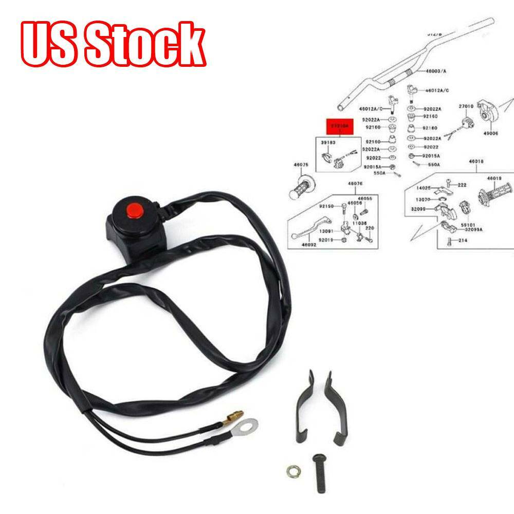 Engine Kill Switch Button For Kawasaki KX80 KDX200 KX250 KX500