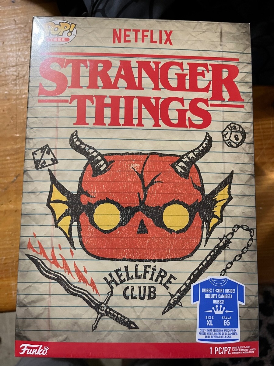 SF・ファンタジー・ホラー FUNKO x STRANGER THINGS HELLFIRE CLUB XL Funko Pop Tees Boxed Stranger Things T-Shirt HELLFIRE CLUB