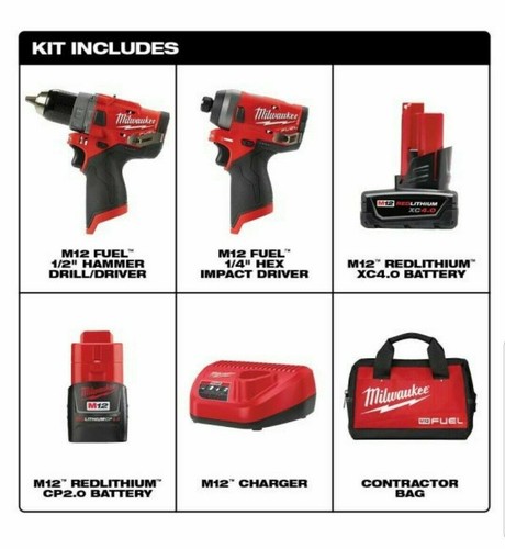 Milwaukee 2598-22 M12 FUEL 12V 2-Tool 