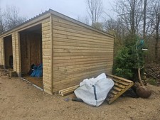 Pent roof Mobile Field Shelter on Timber Skids Mobile field Horse Shelters