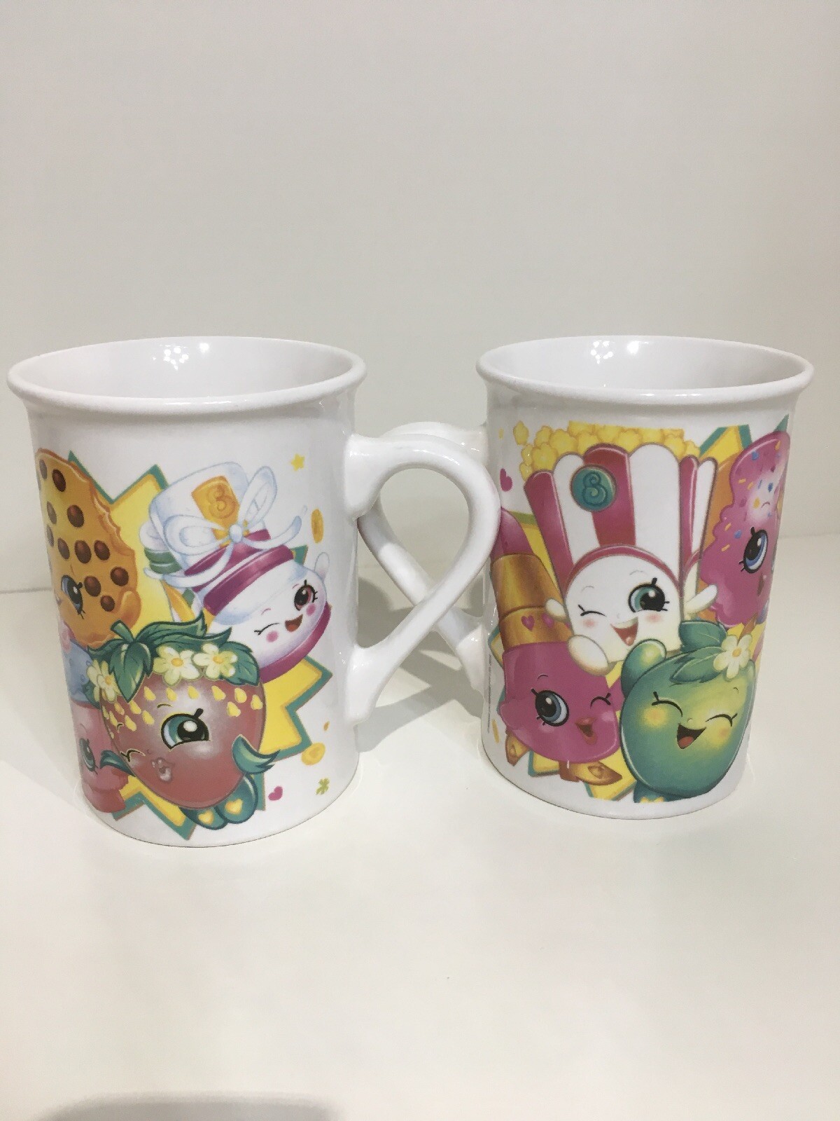 Juego de 2 tazas de café Moose Enterprise Shopkins, tazas Frankford Candy 2016 