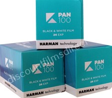 3 x KENTMERE PAN  (BY ILFORD) 100 35mm 24exp B&W CAMERA FILM - POST FREE