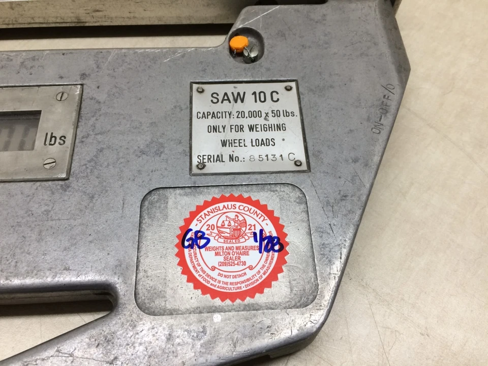 PAT Kruger Digital Wheel Load Scale SAW 10C Portable Truck Axle Weigher - Image 4 of 4