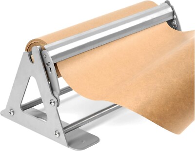 Paper Roll Dispenser and Cutter - Heavy Duty Kraft, Freezer, and Butcher Pape...