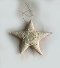 vintage star pillow with crochet flowers appliqué — photo 10