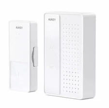 Wireless Doorbell 1148 FT Wireless Range 4 Volume, 36 Tones White by AUKEY, New
