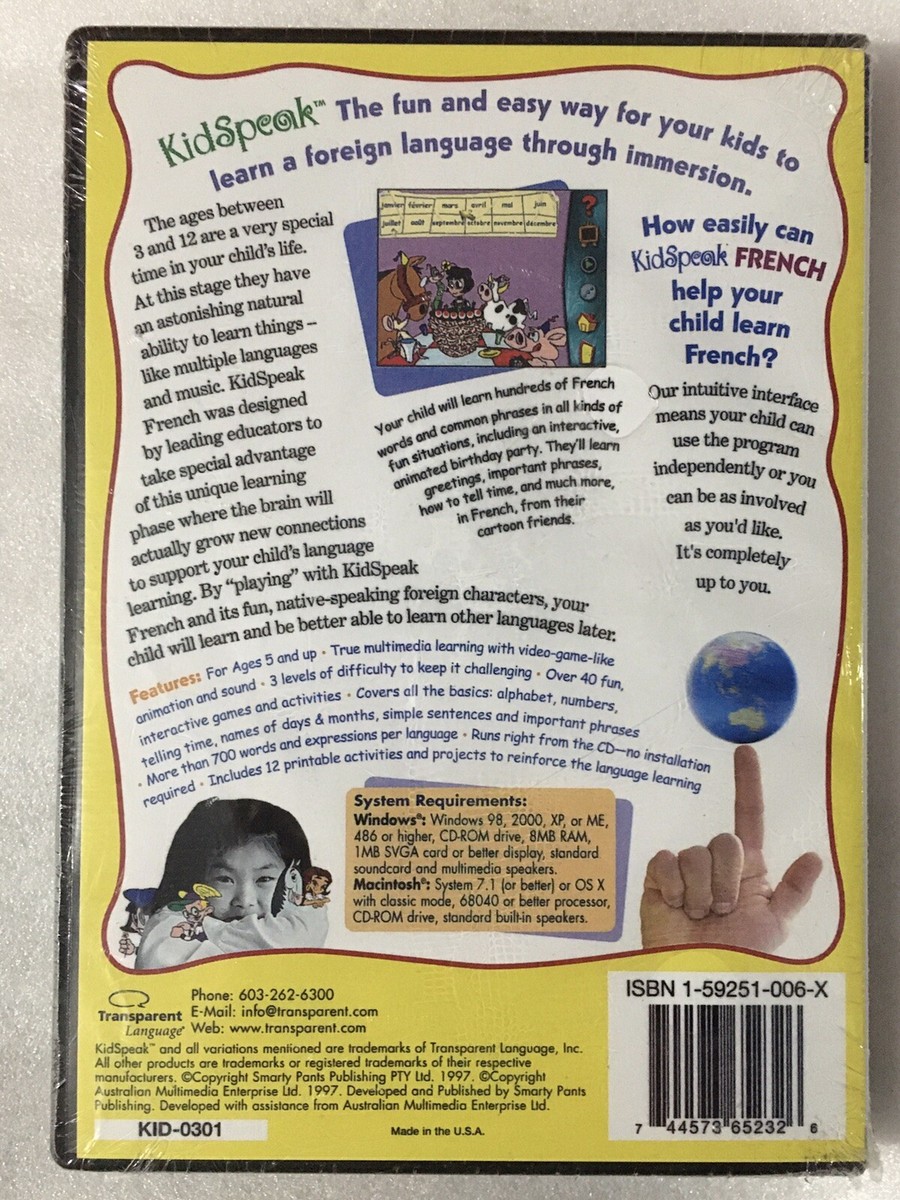 Transparent Language KidSpeak French for sale online | eBay