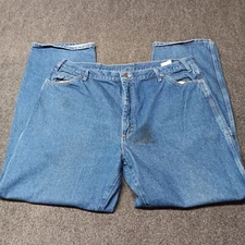 * Dickies Carpenter Jeans Men 42x32 Blue Relaxed Fit Dungaree Workwear Pants