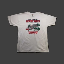 Vintage Depot Days Car Truck Show T-Shirt 2000 XL White USA First American Ban