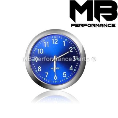40 mm blaue Aufklebeuhr Leuchtzeiger Uhr für Auto Boot Fahrrad Tasche - 1