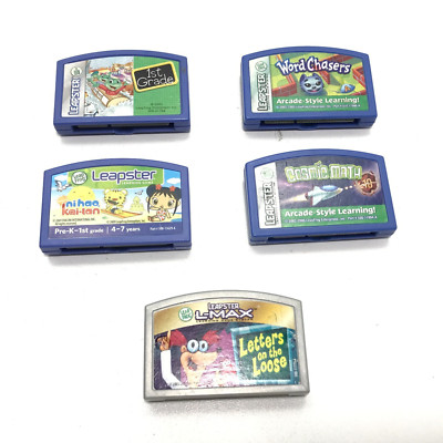 x5 Leap Frog Leapster Cosmic Math 1st Grade Letters Word Chasers
