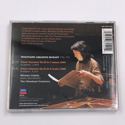 Mitsuko Uchida Mozart No. 23 & 24 CD 2009 Decca Music Compact Disc