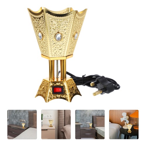 Home Decor Arabian Electric Metal Incense Bakhoor Oud Burner Bakur Mabkhara Gift - Picture 4 of 20