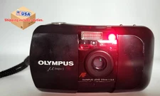 [NEAR MINT] Olympus mju Black AF Point & Shoot 35mm Film Camera From Japan