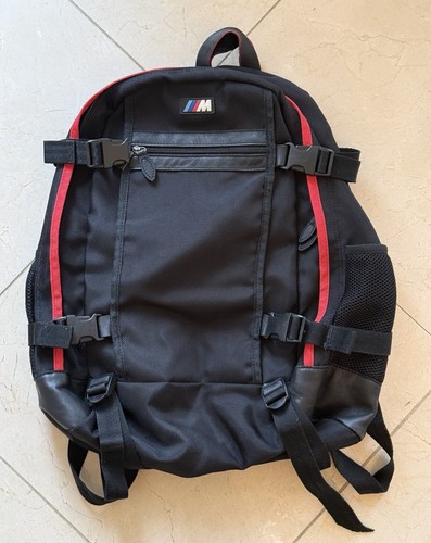 BMW M Motorsport Backpack Vintage Early 2000’s Rare OEM Black Red M3 M5 M6 READ