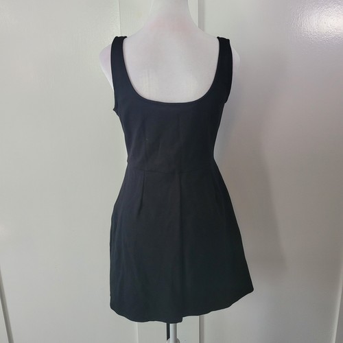 Lulus Gr. M schwarzes Skaterkleid eckiger Ausschnitt neu mit Etikett Home Before Daylight schwarzes Kleid - Bild 2 von 12