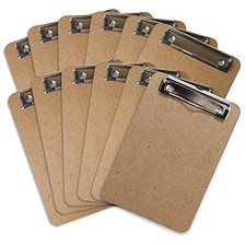 Mini Clipboard 6" x 9" Set of Memo Clipboard  Small Clipboards 6x9 with 12