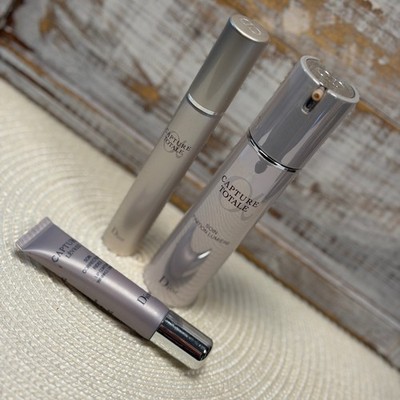 Dior Capture Totale Skincare Set Radiance Enhancer Eye & Lip Treatment 3pc READ