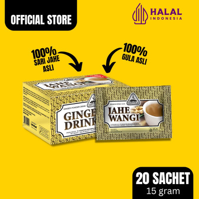 20 Sachets @15g Indonesian Ginger Powder Drink Jahe Wangi