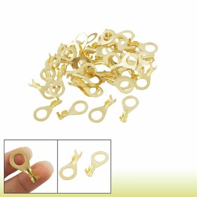 40 Pcs 8.5mm x 3.2mm Wire Lug Connector Non-insulated Ring Terminal  KD #nm