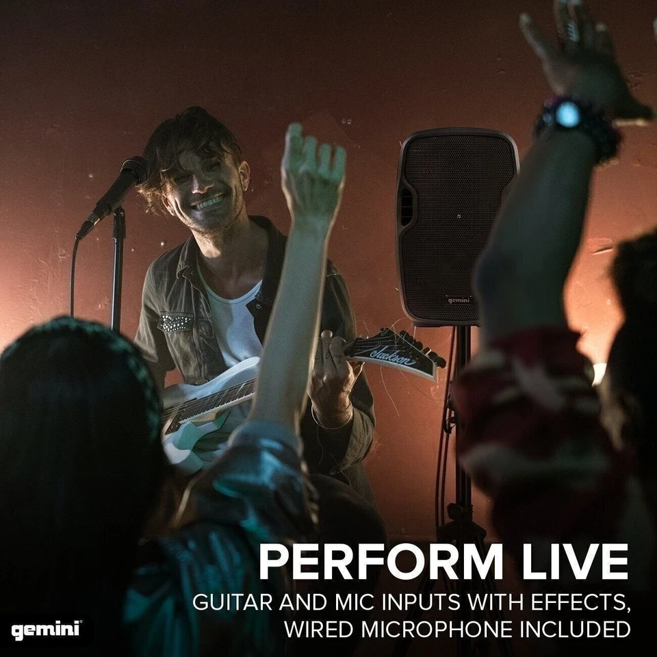 Gemini AS-08TOGO DJ Portable Wireless Bluetooth 200 Watt Amp PA System Speaker - Image 4 of 4