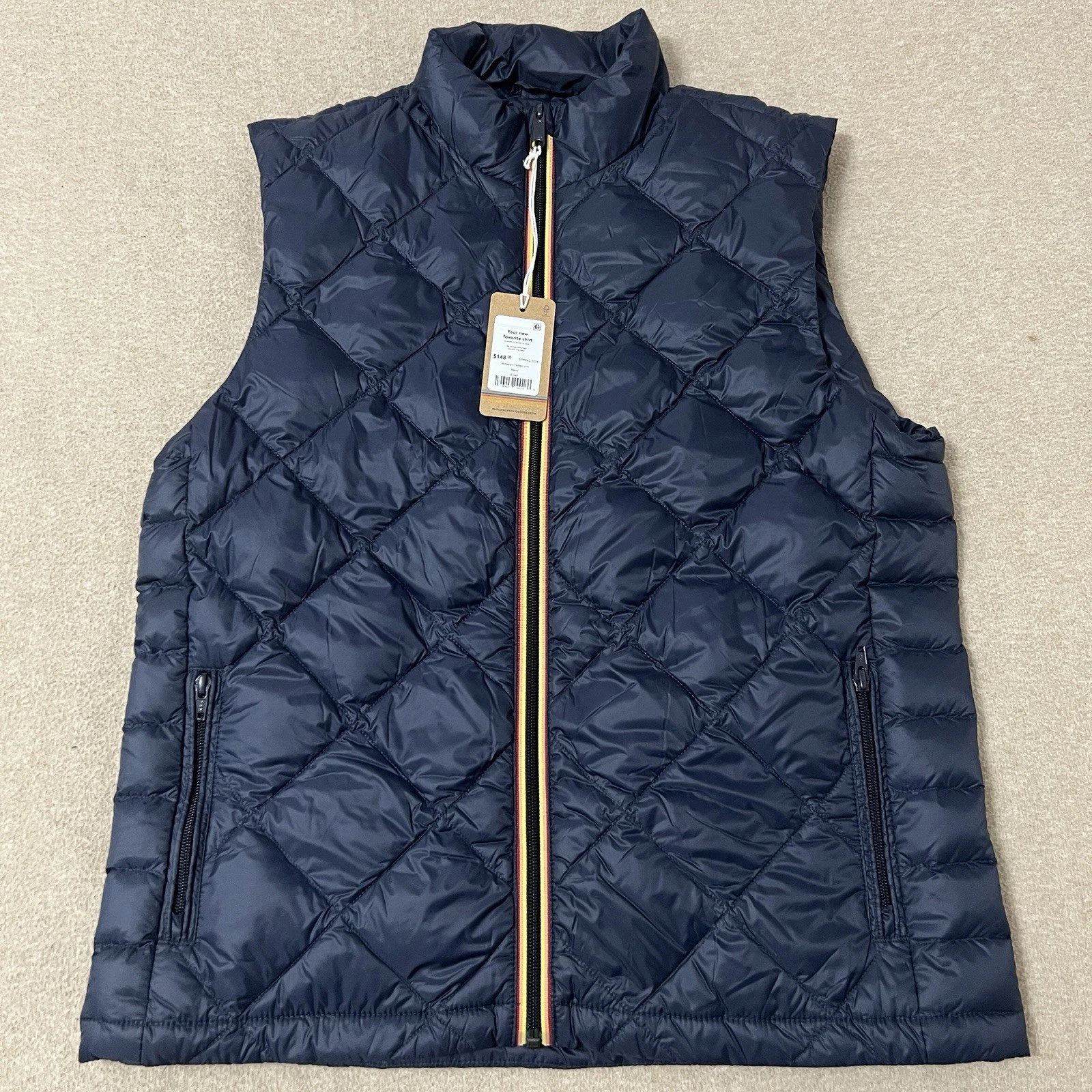 NWT Marine Layer Puffer Vest Men S Quilted Preppy Insulated Performance Outdoor