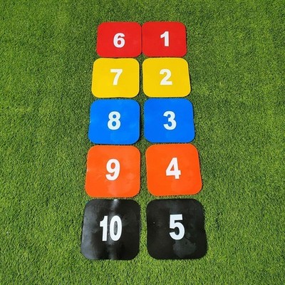 10pcs 9 Zoll Flat Marker Floße Playmat Flachfeldkegel für Outdoor -Sportarten