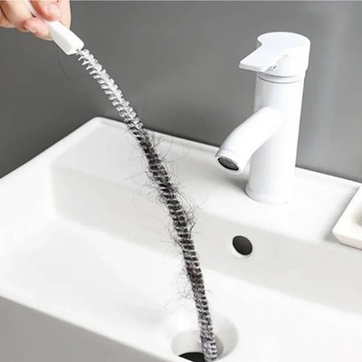 Sink Drain Cleaning Brush Clog Remover Flexible Sewer Pipe Hair Cleaner Tool