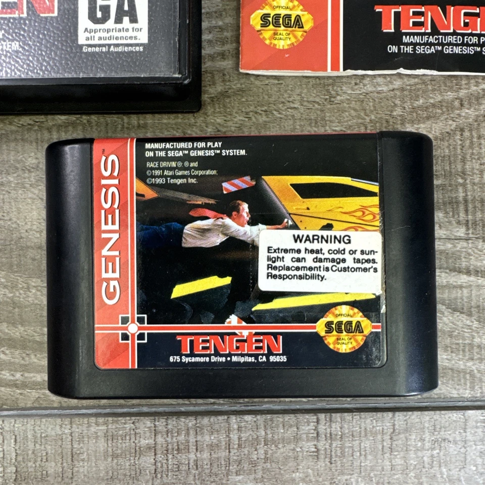 Race Drivin' (Sega Genesis) *Complete CIB - Image 2 of 4