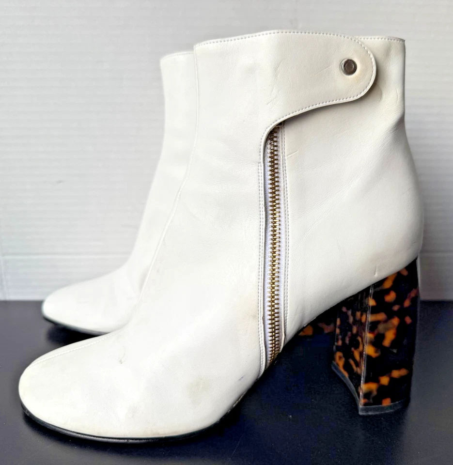 Botines STELLA MCCARTNEY para mujer talla 39 cremallera blancos - defecto menor Foto 3 de 4