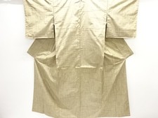 7743799: JAPANESE KIMONO / SILK / TSUMUGI / WOVEN STRIPE