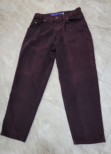 Vtg 90’s LEVI'S SILVER TAB Baggy Jeans Men’s 34x30 Rare Burgundy Color by Levi's, $89 - Photo 6