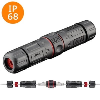 Verbinder CAT LAN Outdoor IP68 Patchkabel Kupplung Wassergeschützt RJ45 Buchse
